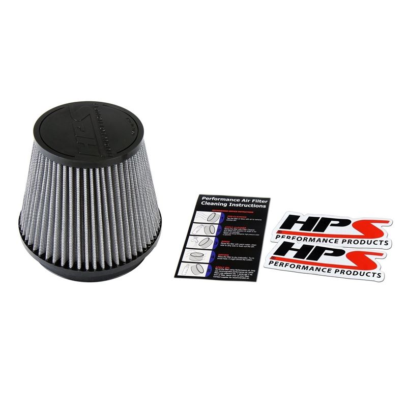HPS High Flow Performance Air Filter,6" Flange ID,7" Length,Washable,Reuseable (HPS-4303)