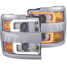 Load image into Gallery viewer, ANZO USA Projector Headlights 15-17 Chevrolet Silverado 2500HD / 3500HD Chrome w/ Chrome Rim (111366)