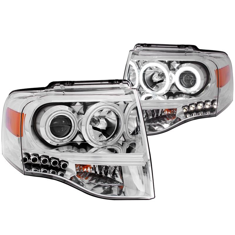 ANZO USA 2007-2014 Ford Expedition Projector Headlights Chrome (111114)