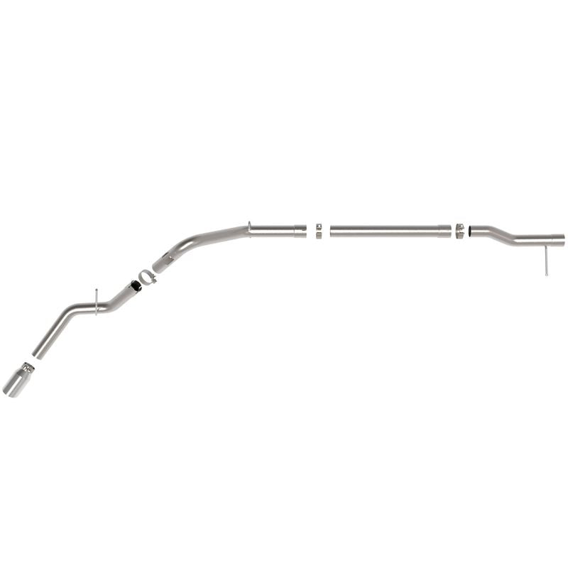 aFe L6 Large Bore-HD 3 IN 409 Stainless Steel DPF-Back Exhaust System w/Polished Tip for 23-24 GM Trucks (49-44144-P)