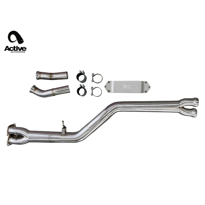 Active Autowerke F87 BMW M2 Competition Mid Pipe includes Active F - brace (11-050R)