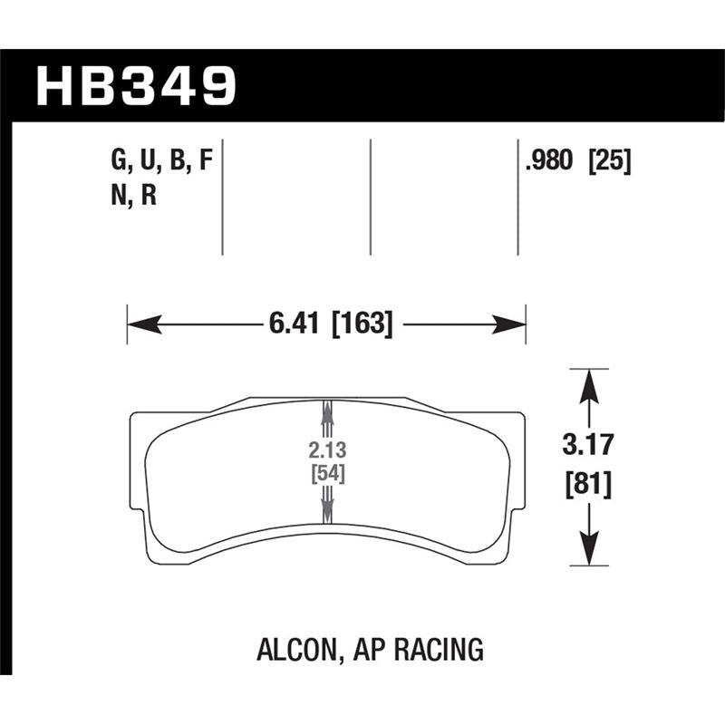 Hawk Performance DTC-70 Disc Brake Pad (HB349U1.18)