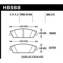 Load image into Gallery viewer, Hawk Performance HPS Brake Pads (HB568F.666)