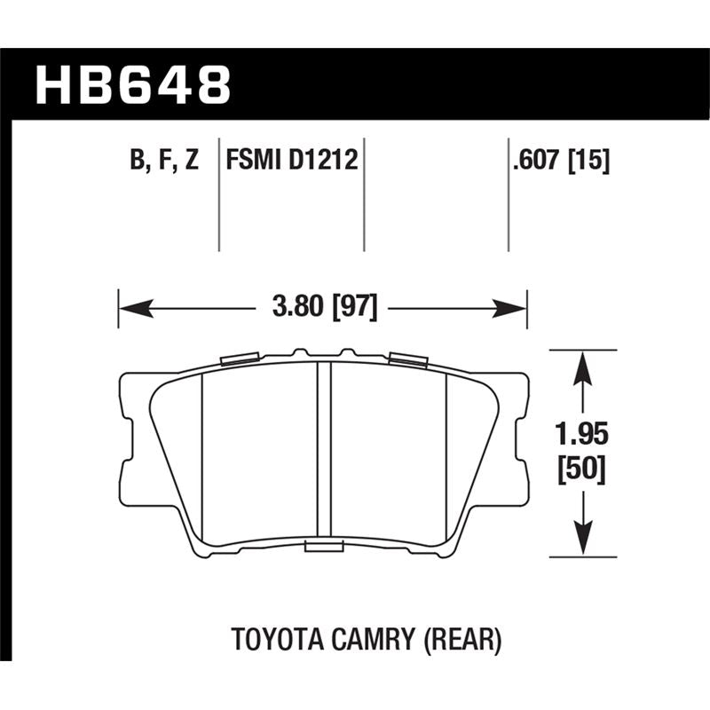 Hawk Performance Performance Ceramic Brake Pads (HB648Z.607)