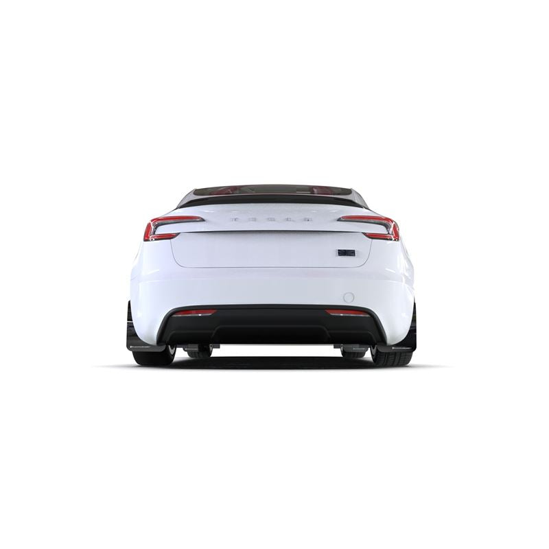 Rally Armor Highland Black UR Mud Flap White Logo for 24Tesla Model 3 (MF122-UR-BLK-WH)