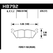 Load image into Gallery viewer, Hawk Performance LTS Brake Pads (HB792Y.676)