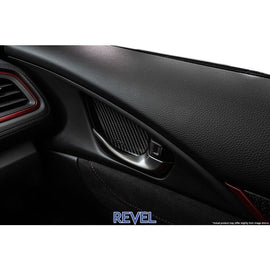 Revel Gt Dry Carbon Door Trim Inner Handle (Fl, Fr, Rl, Rr) 2016-2018 Honda Civic 4pcs (1TR4GT0AH08)