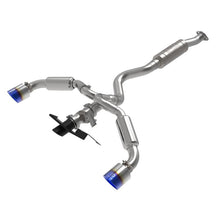 Load image into Gallery viewer, aFe Power Gemini XV 3in to 2-1/2in Cat Back Exhaust w/ Blue Flame Tips for 23-24 Toyota GR Corolla L3 1.6L (t) (49-36067-L)