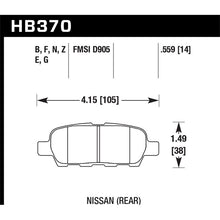 Load image into Gallery viewer, Hawk Performance Performance Ceramic Brake Pads (HB370Z.559)