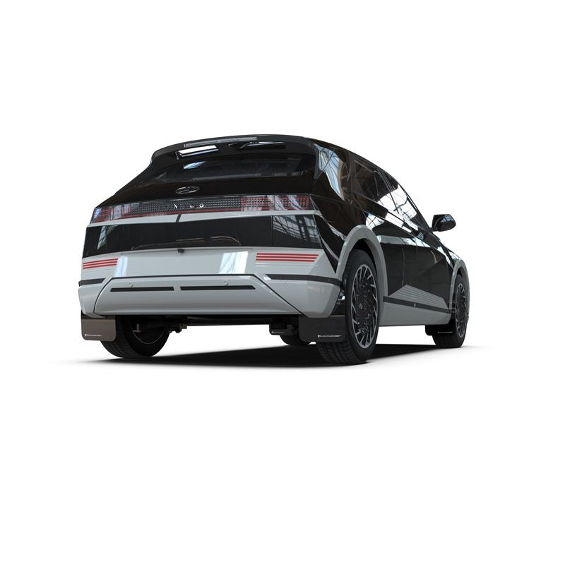 Rally Armor Black Mud Flap/White Logo for 2022 Hyundai Ioniq 5 (MF87-UR-BLK-WH)