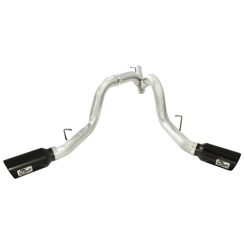 aFe ATLAS 4 IN Aluminized Steel DPF-Back Exhaust System w/Black Tip (49-04043-B)