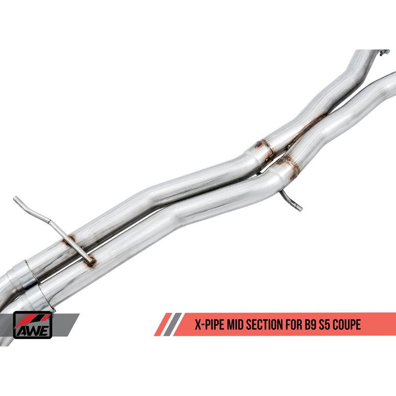 AWE SwitchPath Exhaust for Audi B9 S5 Coupe - Non-Resonated - Diamond Black 102mm Tips (3025-43042)