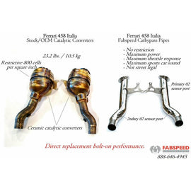 Fabspeed Ferrari 458 Italia link comp. Pipes (10-15) (FS.FER.458.CB)