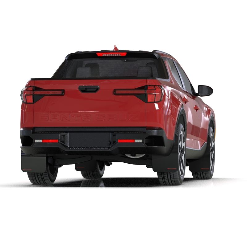 Rally Armor Black Mud Flap/Red Logo for 2022 Hyundai Santa Cruz (MF78-UR-BLK-RD)