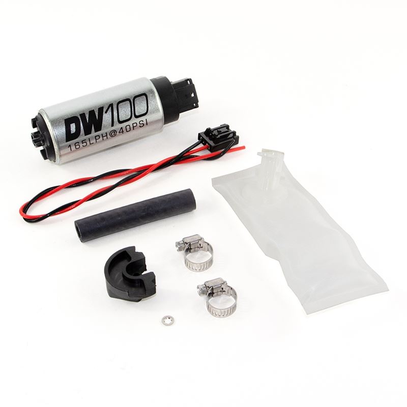 Deatschwerks DW100 series, 165lph in-tank fuel pump w/ install kit (9-101-1024)