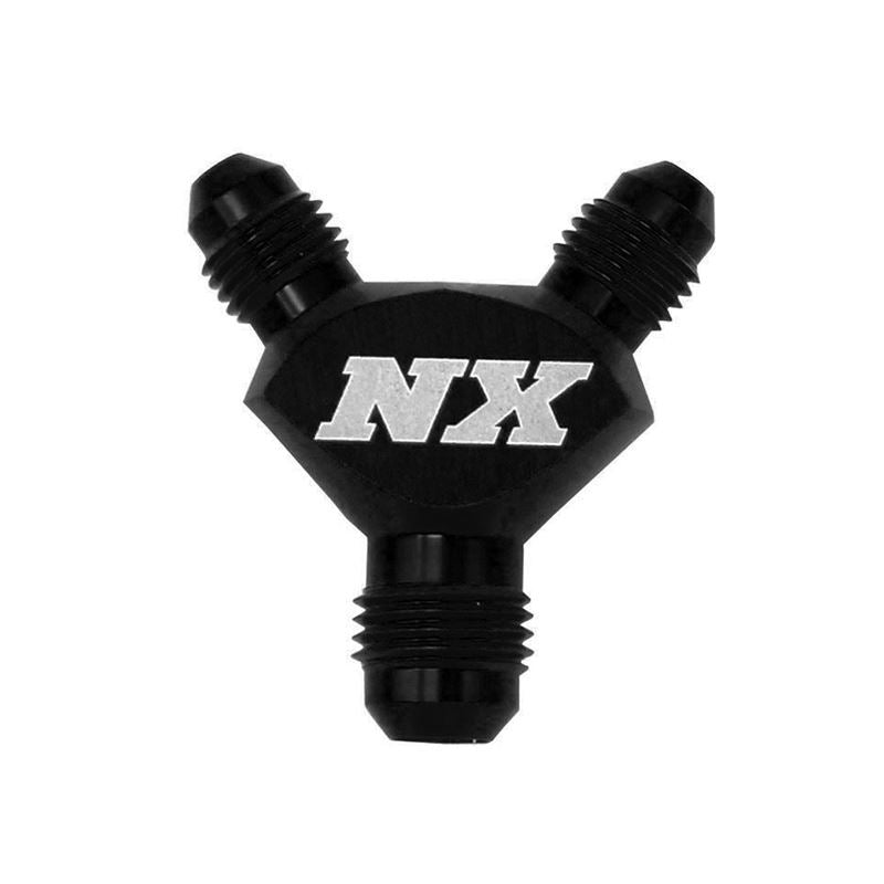 Nitrous Express 6AN x 4AN x 4AN Billet Pure-Flo Y Fitting - Black (16384)