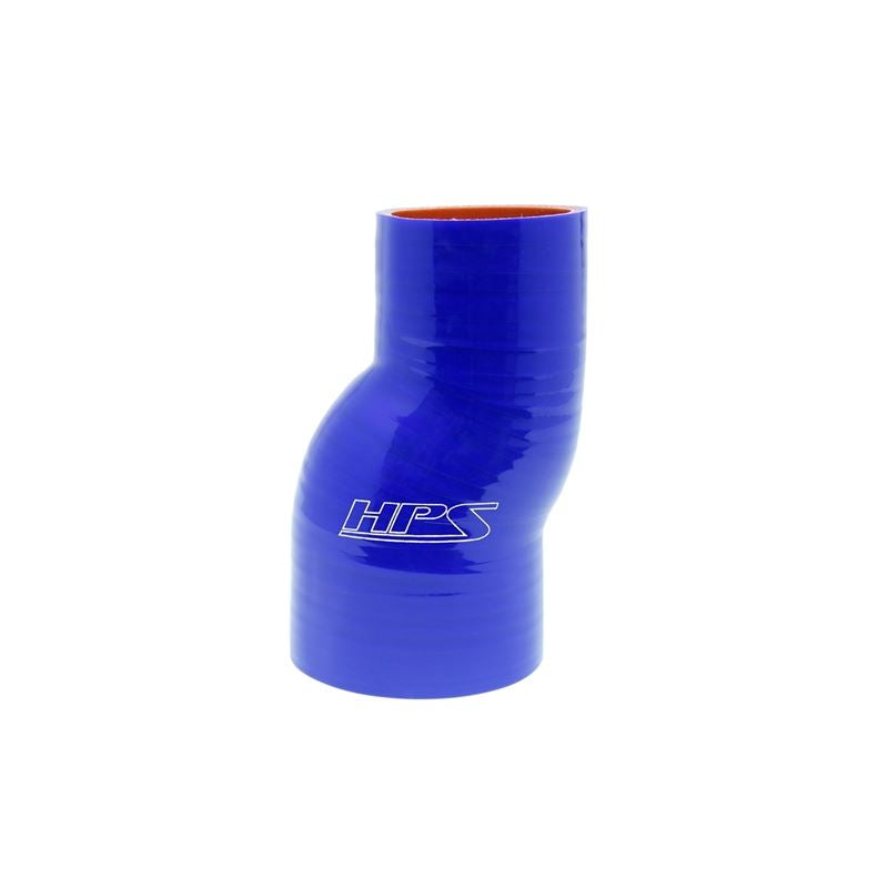 HPS 3" 3.5" ID, 6" Long High Temp 4 ply Reinforced Silicone Offset Reducer (HTSOR-300-350-L6-BLUE)