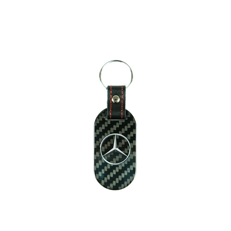 Fabspeed Mercedes Silver Star and Script Carbon Fiber Keyring (FS.MER.SS.CFKR)