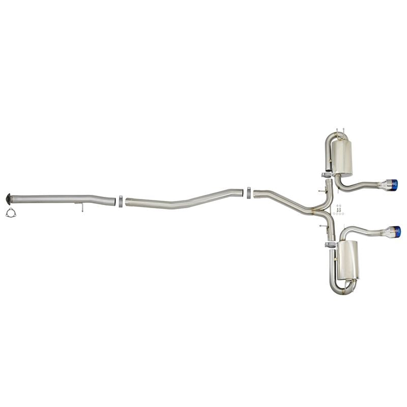 Takeda 3 IN 304 Stainless Steel Cat-Back Exhaust System w/ Blue Flame Tip (49-36621-L)