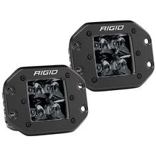 Load image into Gallery viewer, Rigid Industries D2 - Midnight Edition Flush Mount Spot Lights (212213BLK)