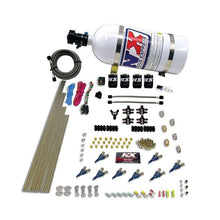 Load image into Gallery viewer, Nitrous Express 8 Cyl Piranha Direct Port 4 Solenoids Nitrous Kit (200-500HP EFI Jets) w/10lb Bottle (80001EFI-10)