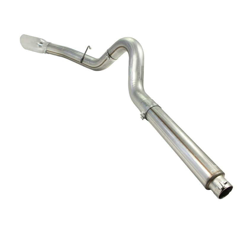 aFe Large Bore-HD 5 IN 409 Stainless Steel DPF-Back Exhaust System w/Polished Tip (49-43054-P)