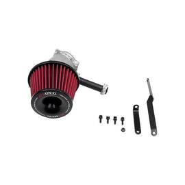 APEXi® Power Metal Polished Short Ram Air Intake System with Red Filter (507-N004)