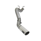 aFe Large Bore-HD 4 IN 409 Stainless Steel DPF-Back Exhaust System w/Polished Tip (49-44085-P)