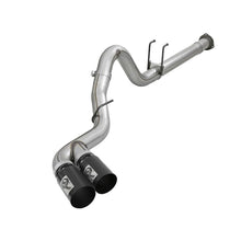 Load image into Gallery viewer, aFe Rebel XD Series 4 IN 409 Stainless Steel DPF-Back Exhaust w/Dual Black Tips for 2015-2016 Ford F-250 Super Duty(49-43121-B)