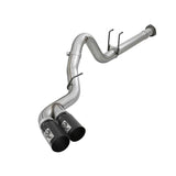 aFe Rebel XD Series 4 IN 409 Stainless Steel DPF-Back Exhaust w/Dual Black Tips for 2015-2016 Ford F-250 Super Duty(49-43121-B)