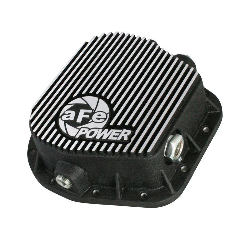 aFe Pro Series Rear Differential Cover Black w/ Machined Fins (9.75-12 Bolt Axle) (46-70152)