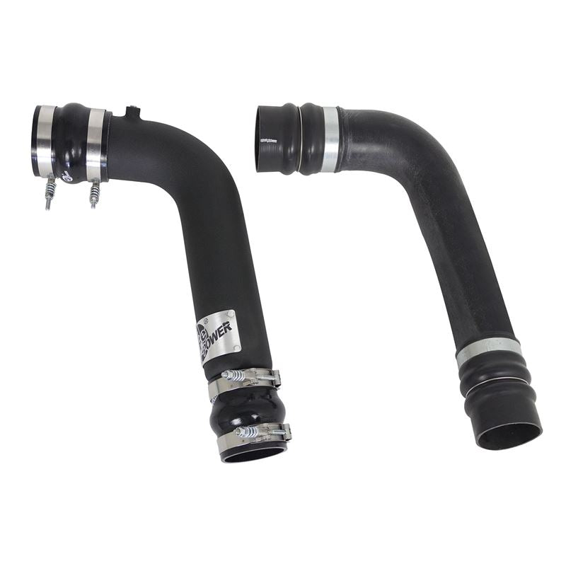 aFe BladeRunner 3 IN and 3-1/2 IN Aluminum Hot and Cold Charge Pipe Kit Black (46-20034-B)