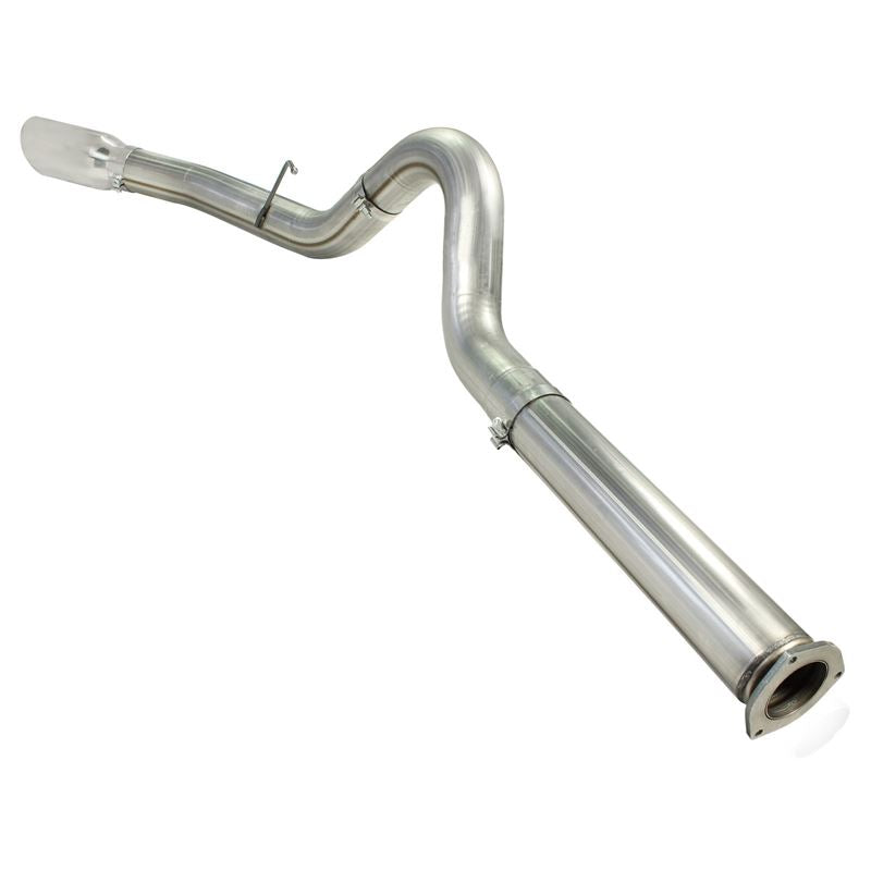 aFe Large Bore-HD 5 IN 409 Stainless Steel DPF-Back Exhaust System w/Polished Tip (49-43055-P)