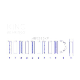 King Engine Bearings Main Bearing Set for 2010-2014 Ford Econoline Van (MB5283XP)