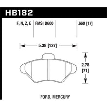 Load image into Gallery viewer, Hawk Performance Performance Ceramic Brake Pads (HB182Z.660)