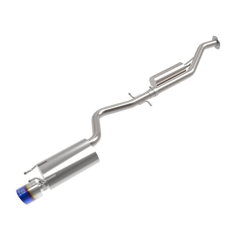 Takeda 2-1/2 IN 304 Stainless Steel Cat-Back Exhaust System w/ Blue Tip (49-36058-L)