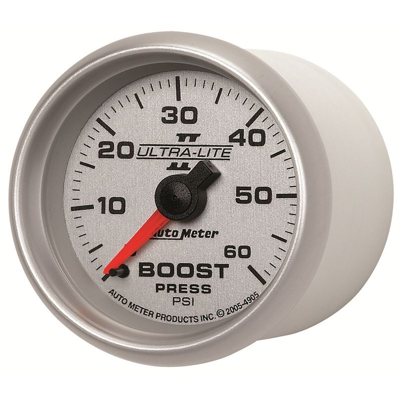 AutoMeter Ultra-Lite II 52mm 0-60 PSI Mechanical Boost Gauge (4905)