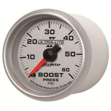 Load image into Gallery viewer, AutoMeter Ultra-Lite II 52mm 0-60 PSI Mechanical Boost Gauge (4905)