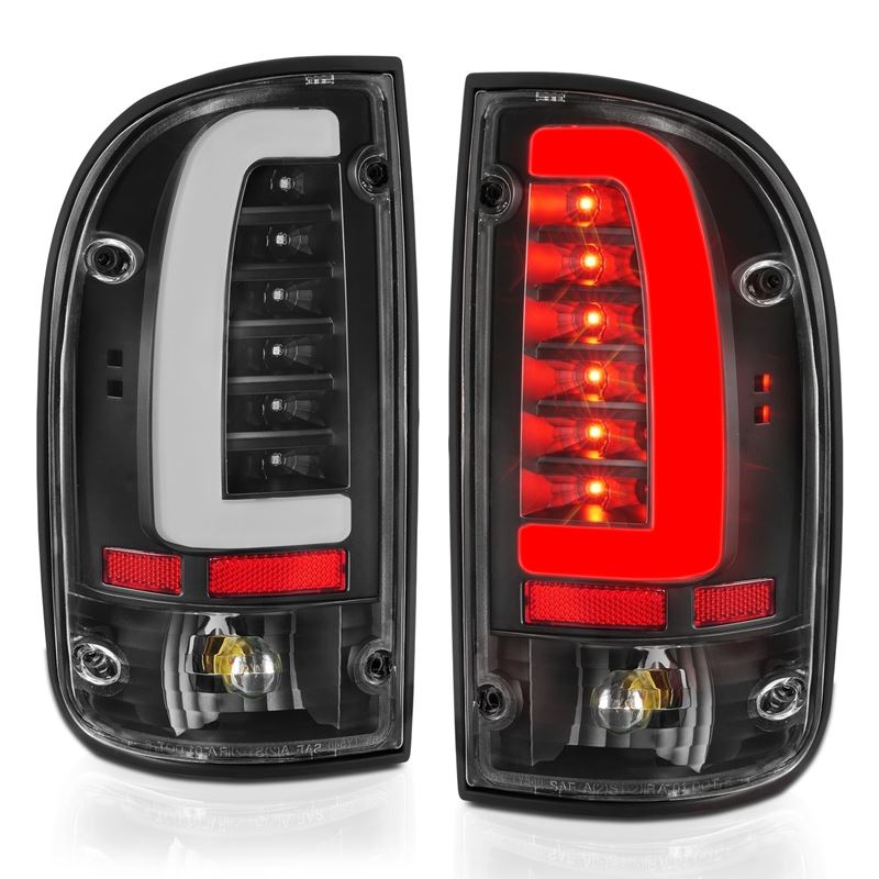 ANZO USA Tail Light Assembly, LED, Clear Lens, Black Housing, Pair, (311353)