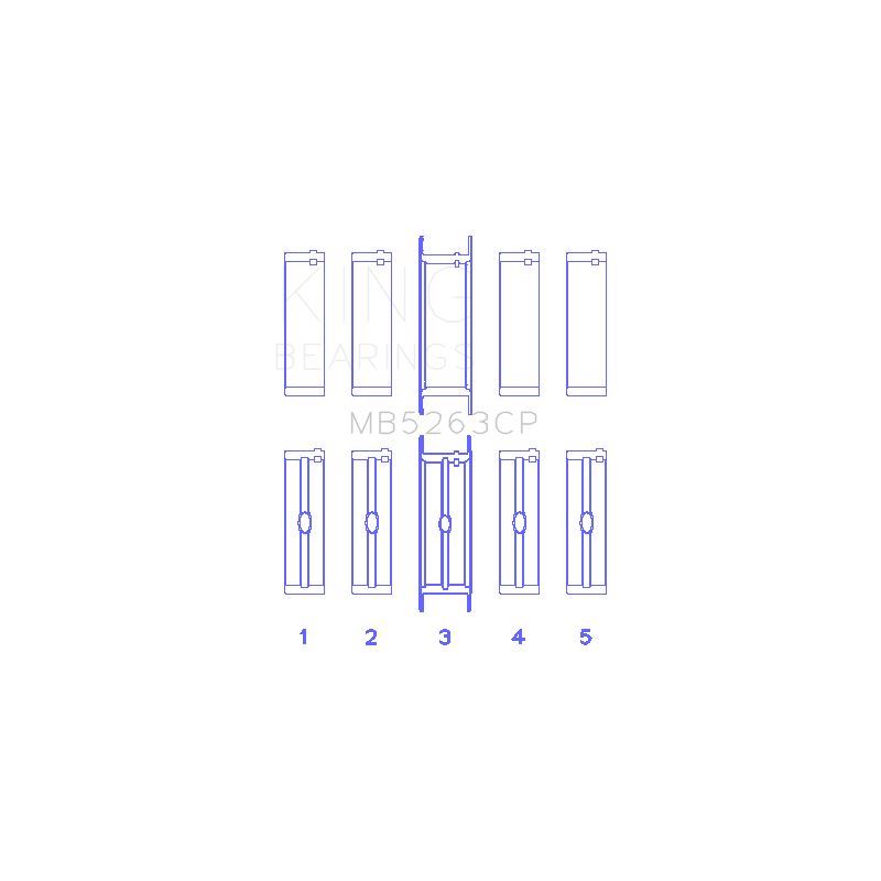 King Engine Bearings Main Bearing Set for 1994-2004 International 3800 (MB5263CP 030)
