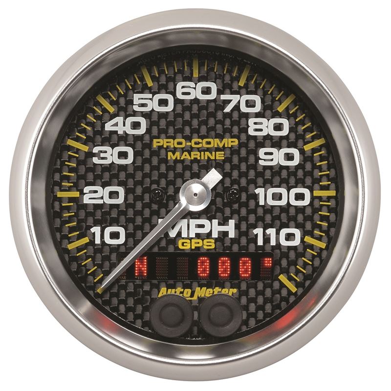 AutoMeter Marine Carbon Fiber Ultra-Lite 3-3/8in 120MPH GPS Speedometer Gauge (200637-40)