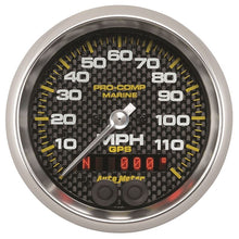 Load image into Gallery viewer, AutoMeter Marine Carbon Fiber Ultra-Lite 3-3/8in 120MPH GPS Speedometer Gauge (200637-40)