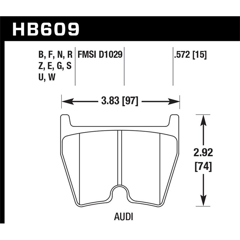 Hawk Performance ER-1 Disc Brake Pad (HB609D.572)