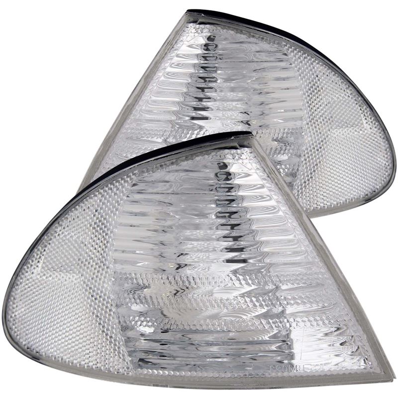 ANZO USA Corner Lights 1999-2001 BMW 3 Series E46 Euro Corner Lights Chrome (521006)