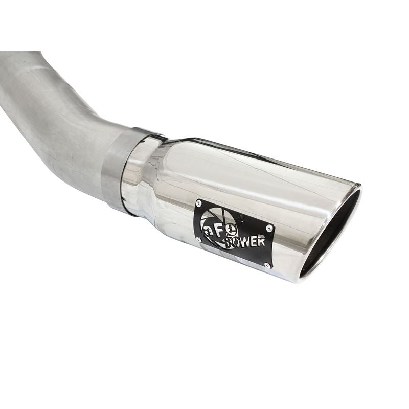 aFe ATLAS 4 IN Aluminized Steel Cat-Back Exhaust System w/ Muffler and Polished Tip (49-03069-P)