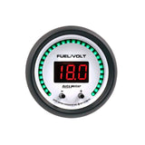 AutoMeter 52.4mm White Switchable 0-100 Fuel Level/8-18V Voltmeter Phantom Elite Digital Gauge (6709-PH)