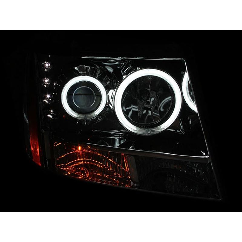 ANZO USA 2007-2013 Chevrolet Avalanche Projector Headlights w/ Halo Chrome (111108)