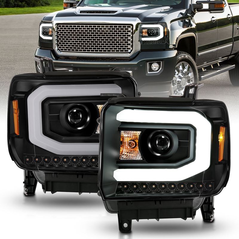 ANZO USA Projector Headlight Set for 2014-2015 GMC Sierra (111513)