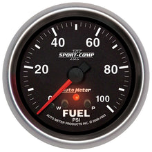 Load image into Gallery viewer, AutoMeter Sport-Comp II 2-5/8in 0-100 PSI Full Sweep Electronic Fuel Pressure Gauge (7663)