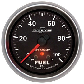 AutoMeter Sport-Comp II 2-5/8in 0-100 PSI Full Sweep Electronic Fuel Pressure Gauge (7663)